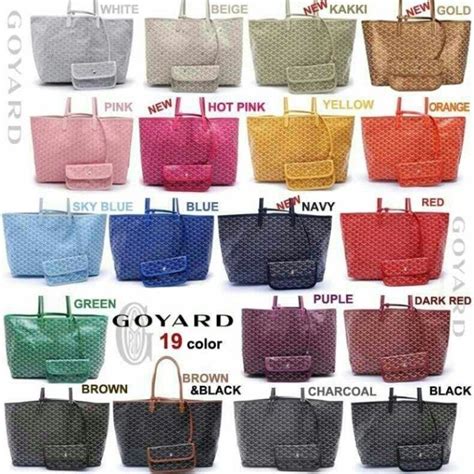 all goyard colors|goyard tote bag colors.